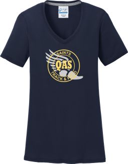 Port & Company Ladies V-Neck Tee, Navy